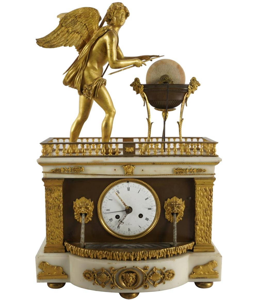 FRENCH GILT BRONZE & MARBLE