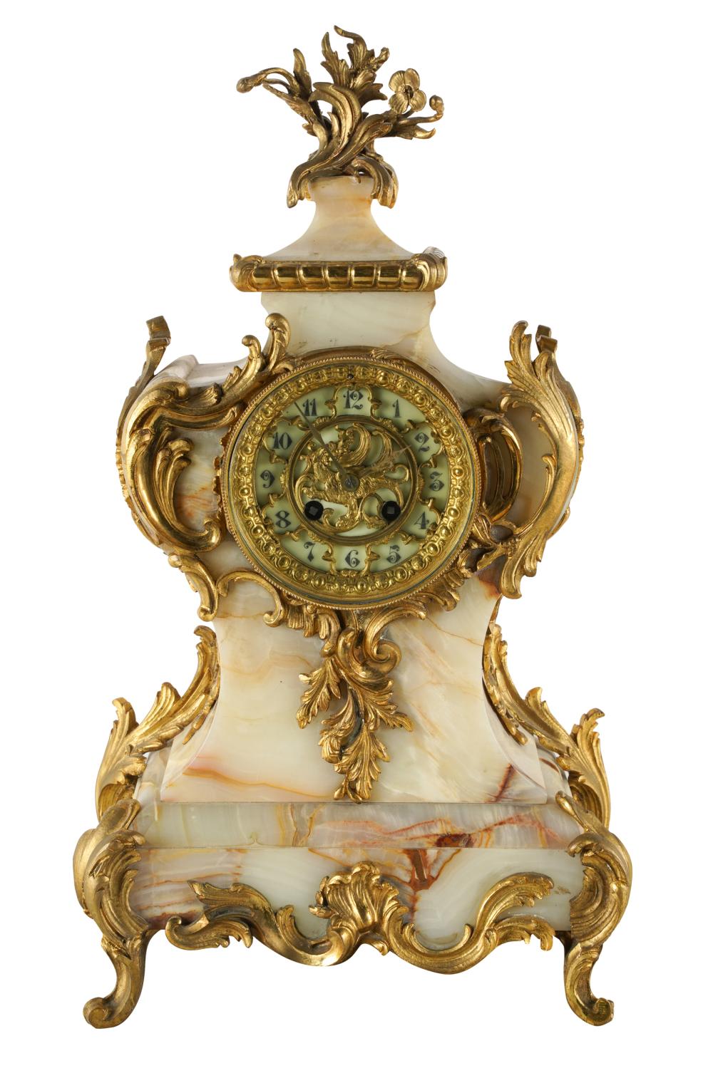FRENCH GILT BRONZE-MOUNTED ONYX