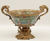 FRENCH GILT BRONZE MTD PORCELA