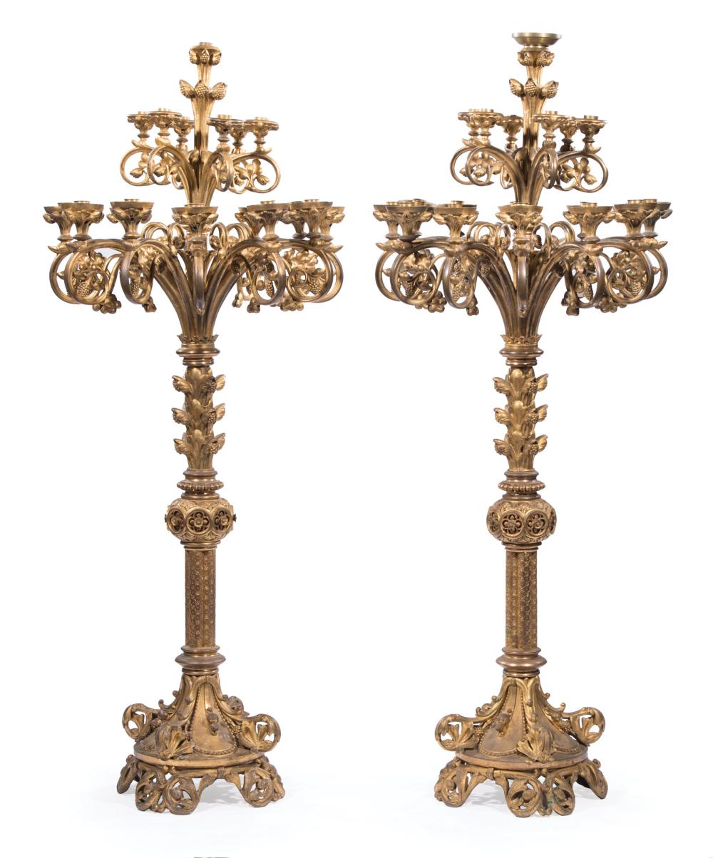 FRENCH GILT BRONZE NINETEEN-LIGHT