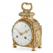 FRENCH GILT BRONZE PENDULE D'O
