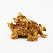 FRENCH GILT BRONZE SHELL-FORM