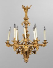 FRENCH GILT BRONZE TWELVE-LIGH