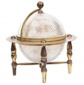 FRENCH GILT & CUT CRYSTAL GLOB