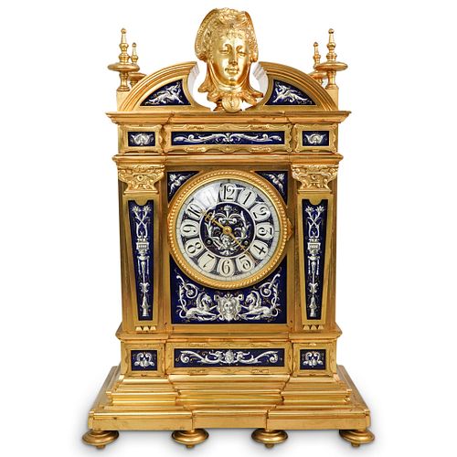FRENCH GILT DORE BRONZE & ENAMEL