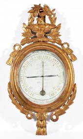 FRENCH GILT FRAMED BAROMETER/T