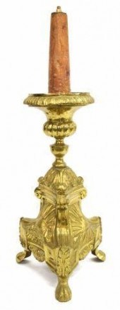 FRENCH GILT METAL ALTAR PRICKE