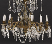 FRENCH GILT METAL &AMP; CRYSTA