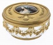 FRENCH GILT-METAL AND ENAMEL C