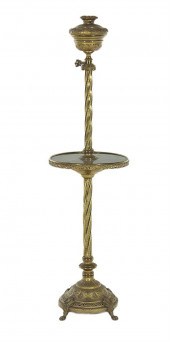 French gilt-metal and marble p