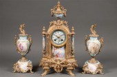 French gilt metal blue celeste