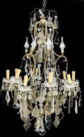 FRENCH GILT METAL & CRYSTAL 11
