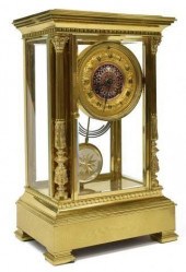 FRENCH GILT METAL CRYSTAL REGU