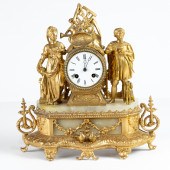 FRENCH GILT METAL FIGURAL AND