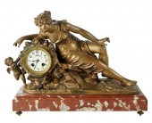 FRENCH GILT METAL FIGURAL MANT