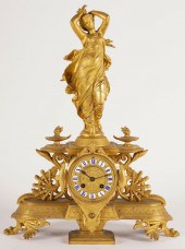 FRENCH GILT METAL FIGURAL MANT