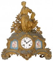 FRENCH GILT METAL FIGURAL MANT