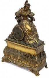 FRENCH GILT METAL FIGURAL MANT