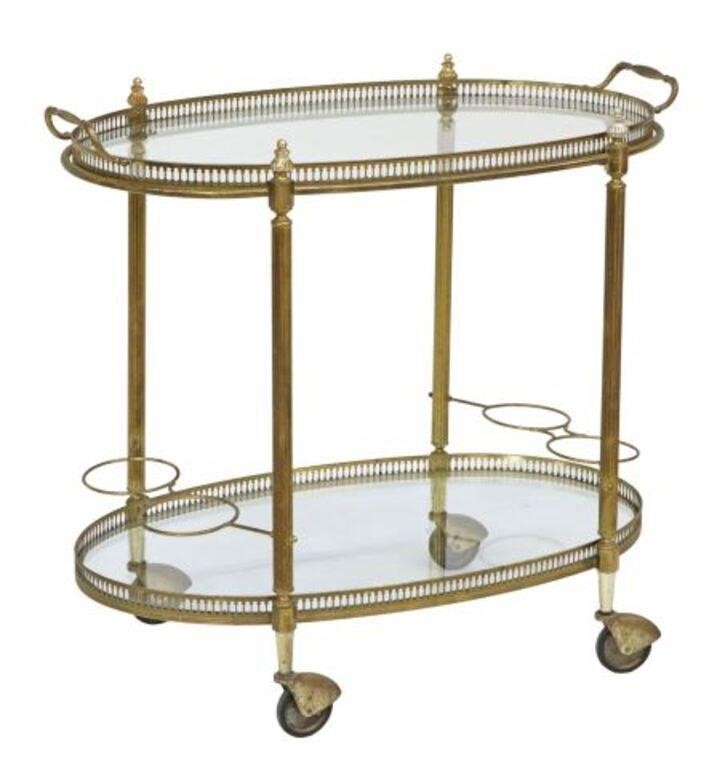 FRENCH GILT METAL & GLASS