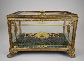 FRENCH GILT METAL & GLASS JEWE
