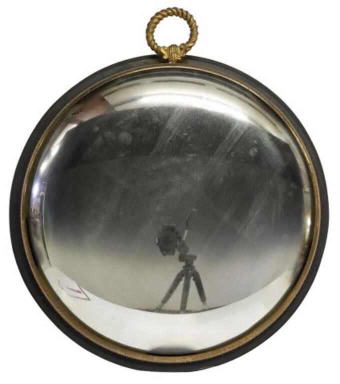 FRENCH GILT METAL & LEATHER