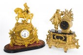 French gilt-metal mantel clock