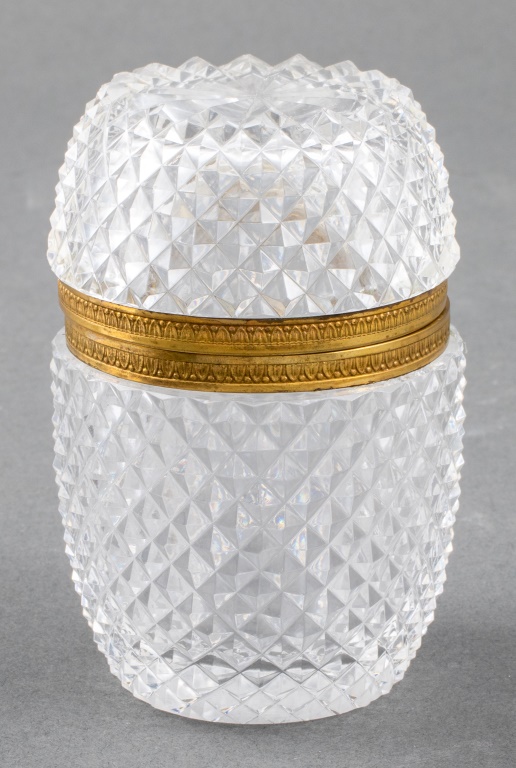 FRENCH GILT METAL MOUNTED CUT GLASS