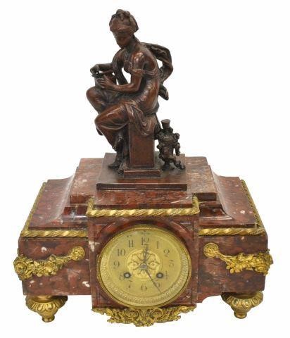 FRENCH GILT METAL MOUNTED MARBLE