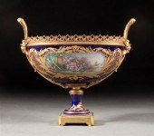 French gilt-metal-mounted Sevr
