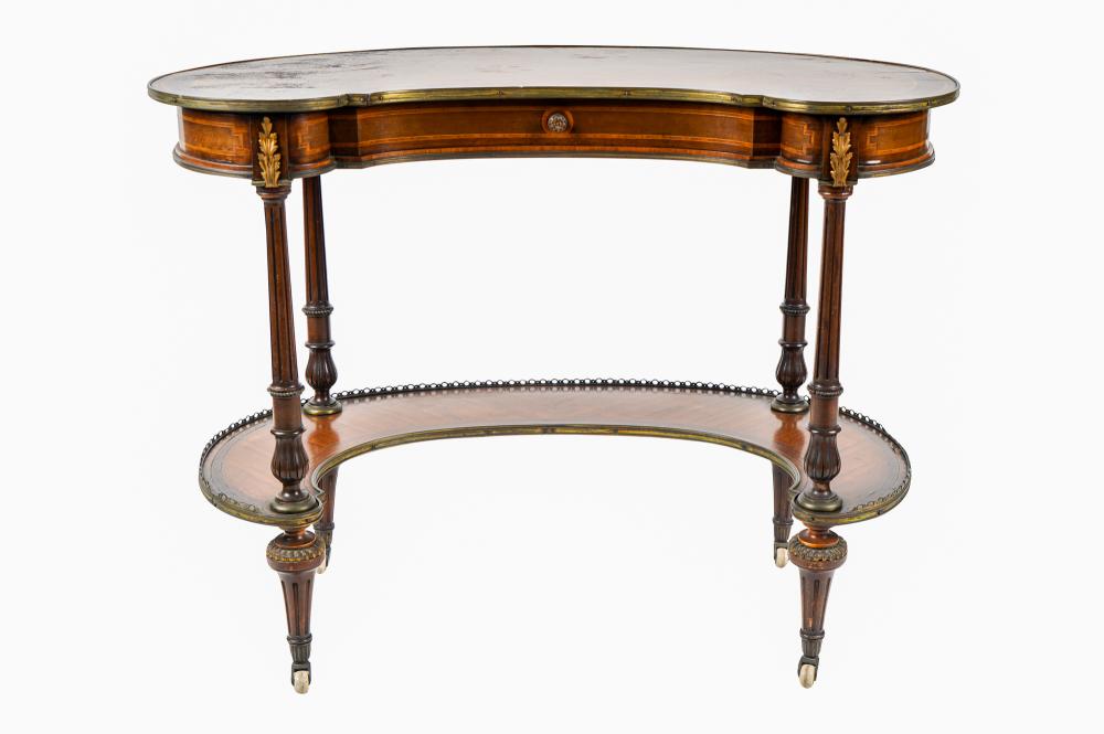 FRENCH GILT METAL-MOUNTED WALNUT