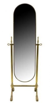FRENCH GILT METAL OVAL CHEVAL