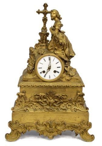 FRENCH GILT METAL RELIGIOUS FIGURAL