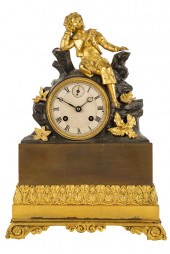 FRENCH GILT & PATINATED BRONZE