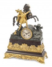 FRENCH GILT, PATINATED BRONZE