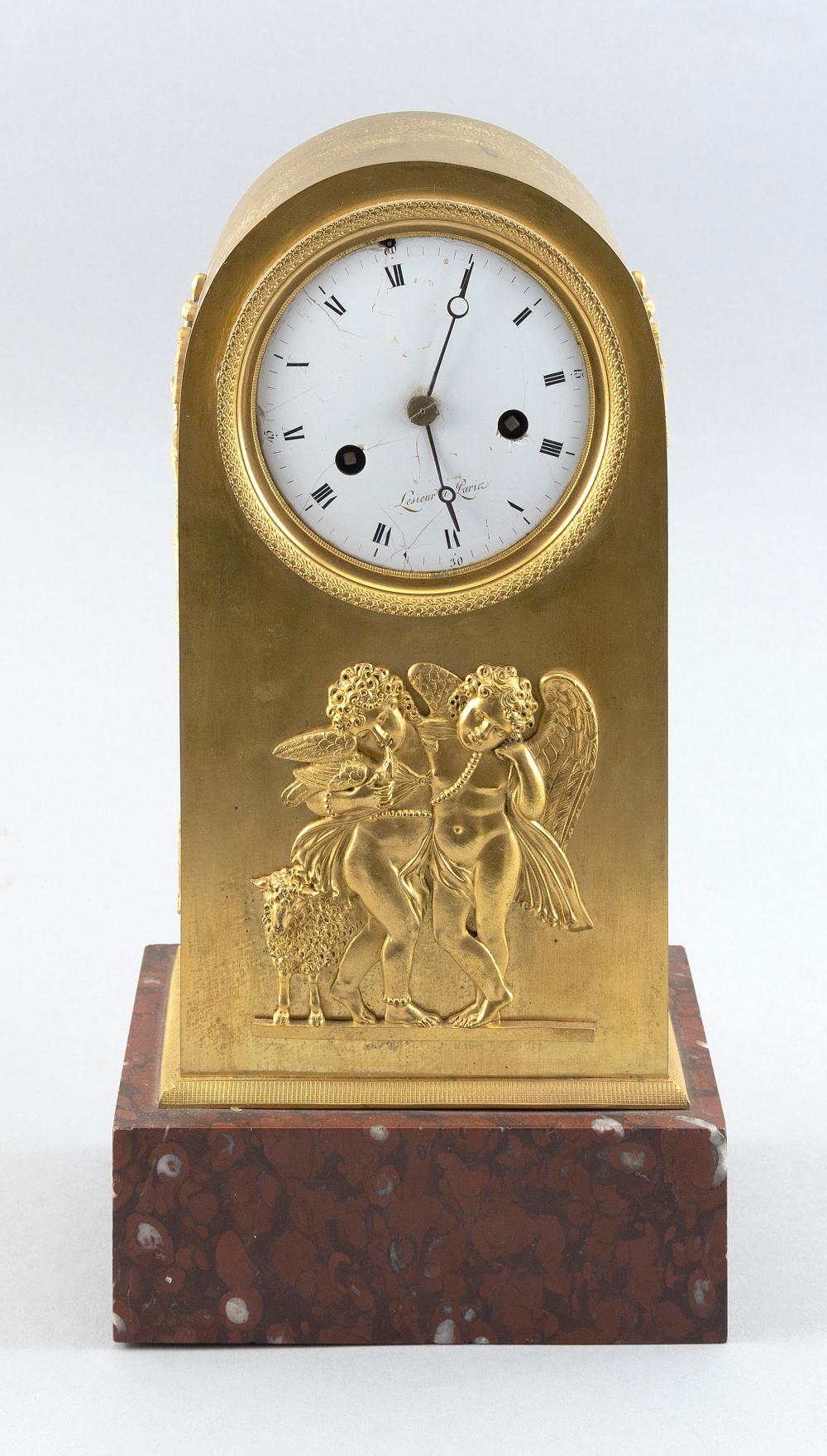 FRENCH GILT SHELF CLOCK EARLY