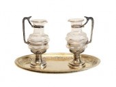 FRENCH GILT SILVER OIL & VINEG