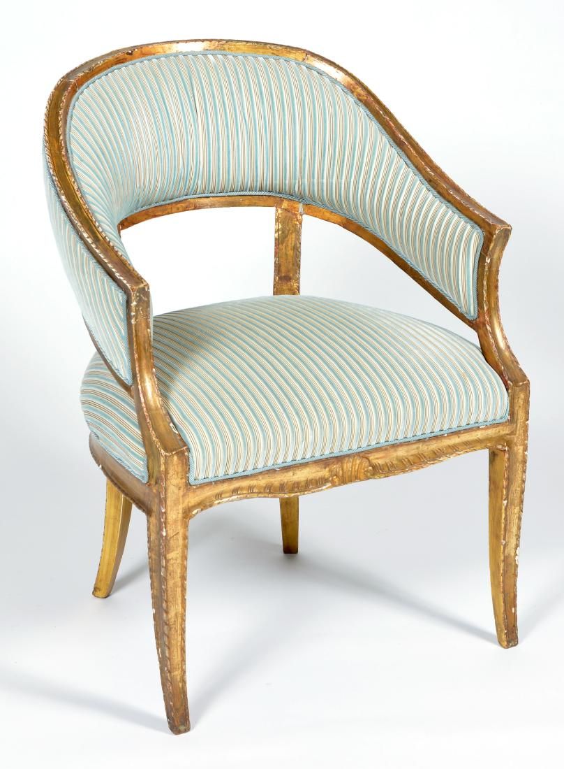 FRENCH GILT WOOD FRAMED TUB