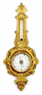 French giltwood barometer Radi
