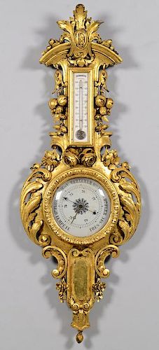 FRENCH GILTWOOD BAROMETERFrench
