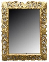 FRENCH GILTWOOD BEVELED MIRROR