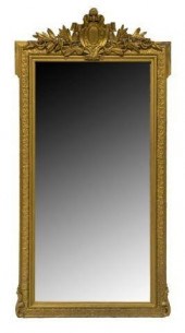 FRENCH GILTWOOD BEVELED WALL M