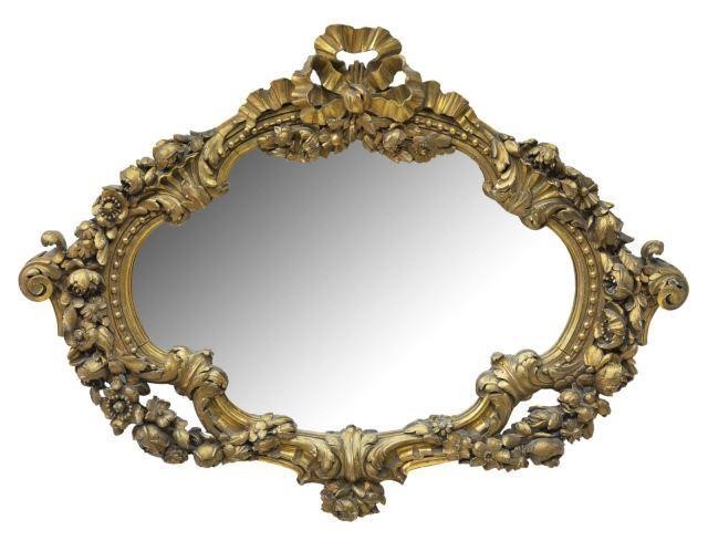 FRENCH GILTWOOD CARTOUCHE-SHAPED