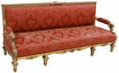 FRENCH GILTWOOD DAMASK UPHOLST