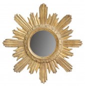 FRENCH GILTWOOD SUNBURST MIRRO
