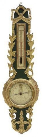 FRENCH GILTWOOD THERMOMETER &