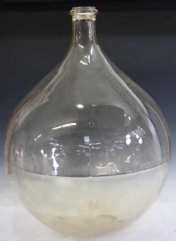 FRENCH GLASS CARBOY/ DEMIJOHN