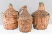 FRENCH GLASS DEMIJOHN BOTTLES