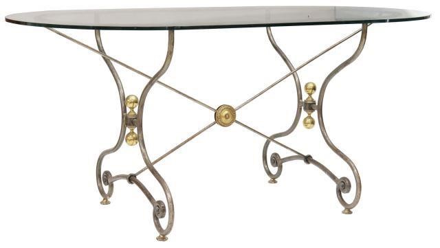 FRENCH GLASS-TOP IRON BAKER'S