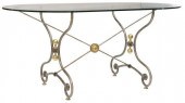 FRENCH GLASS-TOP IRON BAKER'S