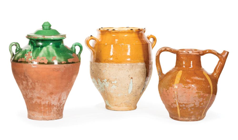 FRENCH GLAZED TERRACOTTA POTTERY